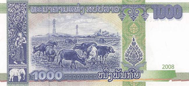 1000 Kip Laos 2008 p.39